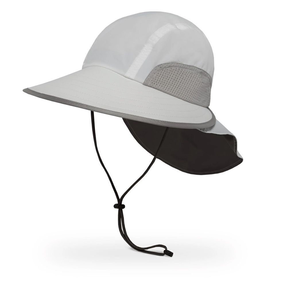 Sunday Afternoons Wide Brim Skirted Sport Hat White Gray NWT